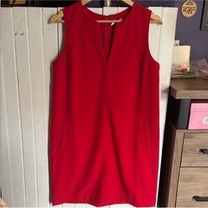 Gap Knee Length Shift Dress Red Size M